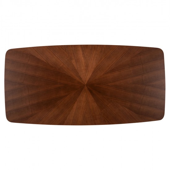 ΤΡΑΠΕΖΙ ΤΡΑΠΕΖΑΡΙΑΣ RINER ΟΡΘΟΓΩΝΙΟ HM9745 MDF ΜΕ ΚΑΠΛΑΜΑ ΚΑΡΥΔΙΑΣ 180x90x76εκ.