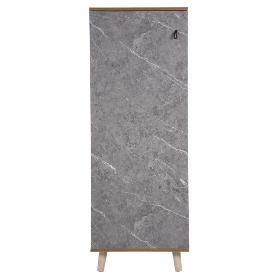 ΠΑΠΟΥΤΣΟΘΗΚΗ-ΝΤΟΥΛΑΠΙ ALVARO HM8954.12 ΜΕΛΑΜΙΝΗ SONAMA-STONE TEXTURE 50Χ38Χ135Yεκ.