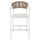 ΣΚΑΜΠΟ ΑΛΟΥΜΙΝΙΟΥ MIRI ΛΕΥΚΟ HM5892.32 ΜΕΣ. ΥΨΟΥΣ-ΜE RATTAN & TΕΧΤLINE 57x57x99,5Yεκ.