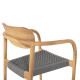 ΠΟΛΥΘΡΟΝΑ OSLO HM9636.08 ΞΥΛΟ TEAK ΦΥΣΙΚΟ & ΣΧΟΙΝΙ--B’ΔΙΑΛΟΓΗΣ 55x54x80Yεκ.