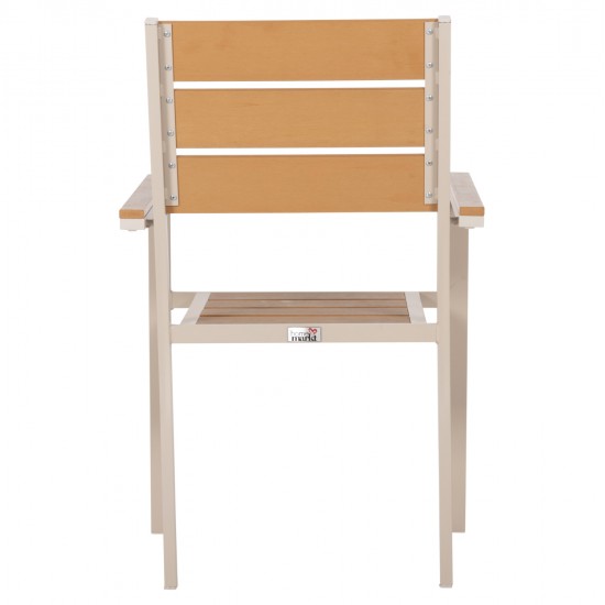 ΠΟΛΥΘΡΟΝΑ ΑΛΟΥΜΙΝΙΟΥ SAGA HM5981.04 ΣΑΜΠΑΝΙ-POLYWOOD ΣΕ ΦΥΣΙΚΟ 55x55x86Υεκ.