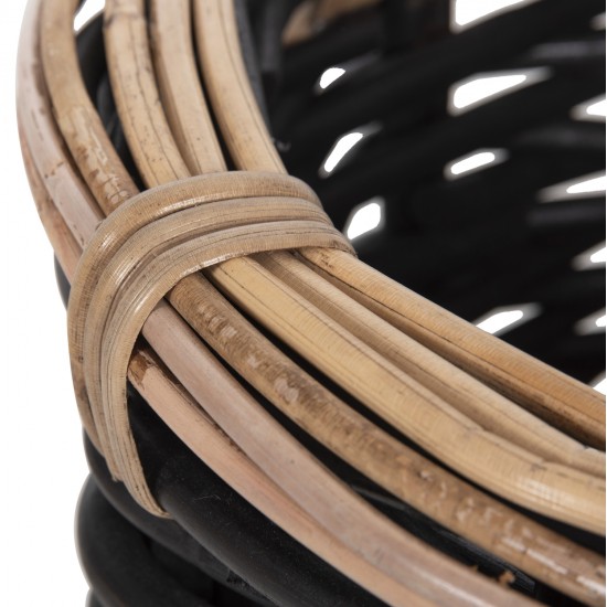 ΣΕΤ 2 ΚΑΛΑΘΙΑ POTTS HM4379 ΜΑΥΡO&ΦΥΣΙΚΟ ΧΡΩΜΑ- CL RATTAN Φ61+Φ45εκ.