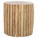 ΤΡΑΠΕΖΙ ΣΑΛΟΝΙΟΥ ΣΤΡΟΓΓΥΛΟ COOTER HM9865 ΚΛΑΔΙΑ TEAK-ΦΥΣΙΚΟ Φ39x40,5Υεκ.