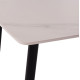 ΤΡΑΠΕΖΙ RAVEN HM9854.01 ΚΕΡΑΜΙΚΟ TOP ΜΑΤ ΛΕΥΚΟ ΜΑΡΜΑΡΟ-ΜΑΥΡΟ ΜΕΤΑΛΛΟ 120x70x73Υεκ.