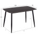 ΤΡΑΠΕΖΙ RAVEN HM9854.02 ΚΕΡΑΜΙΚΟ TOP ΜΑΥΡΟ ΜΑΡΜΑΡΟ-ΜΑΥΡΟ ΜΕΤΑΛΛΟ 120x70x73Υεκ.