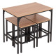ΣΕΤ ΤΡΑΠΕΖΑΡΙΑ ΜΠΑΡ 5ΤΜΧ BOXY HM9882.01 ΜΑΥΡΟ ΜΕΤΑΛΛΟ-ΜΕΛΑΜΙΝΗ ΣΕ SONAMA