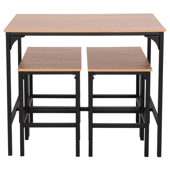 ΣΕΤ ΤΡΑΠΕΖΑΡΙΑ ΜΠΑΡ 5ΤΜΧ BOXY HM9882.01 ΜΑΥΡΟ ΜΕΤΑΛΛΟ-ΜΕΛΑΜΙΝΗ ΣΕ SONAMA