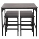ΣΕΤ ΤΡΑΠΕΖΑΡΙΑ ΜΠΑΡ 5ΤΜΧ BOXY HM9882.13 ΜΑΥΡΟ ΜΕΤΑΛΛΟ-ΜΕΛΑΜΙΝΗ ΜΑΥΡΟ ΜΑΡΜΑΡΟ