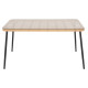 ΤΡΑΠΕΖΙ ΟΡΘΟΓΩΝΙΟ ALLEGRA HM5537.11 ΜΕΤΑΛ.ΜΑΥΡΟ-P.E. RATTAN ΦΥΣΙΚΟ 139,5x79,5x73Υεκ.