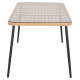 ΤΡΑΠΕΖΙ ΟΡΘΟΓΩΝΙΟ ALLEGRA HM5537.11 ΜΕΤΑΛ.ΜΑΥΡΟ-P.E. RATTAN ΦΥΣΙΚΟ 139,5x79,5x73Υεκ.