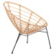 ΠΟΛΥΘΡΟΝΑ ΤΥΠΟΥ ΦΩΛΙΑ ΜΕΤΑΛΛΙΚΗ ALLEGRA HM5458.11 ΜΕ WICKER ΜΠΕΖ 73x78x88Υεκ.