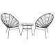 ΣΕΤ ΕΞΩΤΕΡΙΚΟΥ ΧΩΡΟΥ 3ΤΜΧ ALLEGRA HM21047.12 ΜΑΥΡΟ ΣΥΝΘ.RATTAN & ΜΕΤΑΛΛΟ