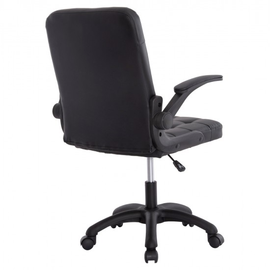 ΚΑΡΕΚΛΑ ΓΡΑΦΕΙΟΥ PORTIMA HM1197.01 ΜΑΥΡΟ PVC-ΣΚΕΛΕΤΟΣ & ΒΑΣΗ 69x57x97Υεκ.