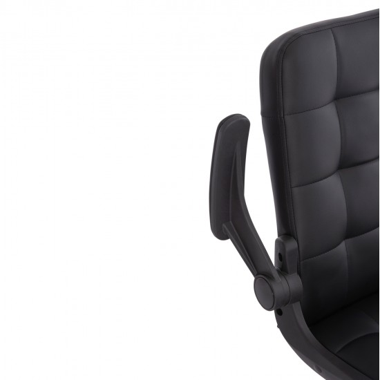 ΚΑΡΕΚΛΑ ΓΡΑΦΕΙΟΥ PORTIMA HM1197.01 ΜΑΥΡΟ PVC-ΣΚΕΛΕΤΟΣ & ΒΑΣΗ 69x57x97Υεκ.