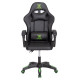 ΠΟΛΥΘΡΟΝΑ GAMING DARREN HM1203.03 ΜΑΥΡΟ-ΠΡΑΣΙΝΟ PVC 58.5x100x120Υεκ.
