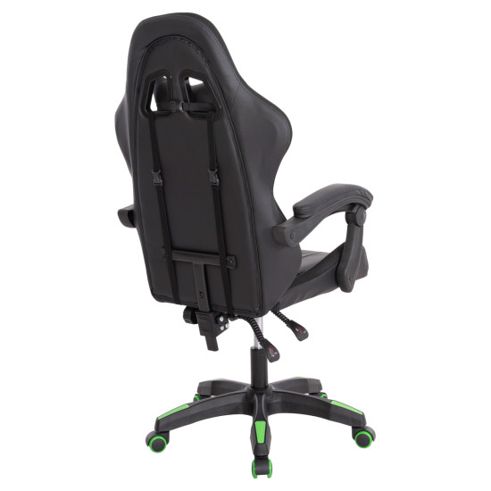 ΠΟΛΥΘΡΟΝΑ GAMING DARREN HM1203.03 ΜΑΥΡΟ-ΠΡΑΣΙΝΟ PVC 58.5x100x120Υεκ.