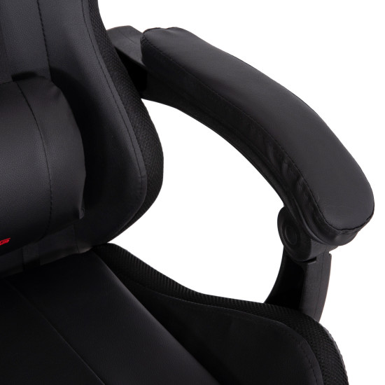 ΠΟΛΥΘΡΟΝΑ GAMING DARREN HM1203.01 ΜΑΥΡΟ-ΚΟΚΚΙΝΟ PVC 58.5x100x120Υεκ.