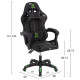 ΠΟΛΥΘΡΟΝΑ GAMING LOOT HM1204 ΜΑΥΡΟ-ΠΡΑΣΙΝΟ PVC 60x60x120Υεκ.