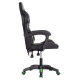 ΠΟΛΥΘΡΟΝΑ GAMING LOOT HM1204 ΜΑΥΡΟ-ΠΡΑΣΙΝΟ PVC 60x60x120Υεκ.