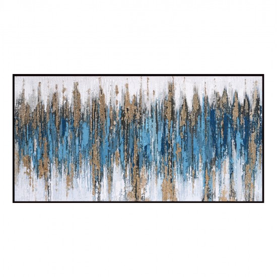 ΠΙΝΑΚΑΣ ΤΟΙΧΟΥ SEDIMENT (ΜΠΛΕ) HM4574.02 ΜΕ ΚΟΡΝΙΖΑ ΜΑΥΡΗ-ΚΑΜΒΑΣ 142x4.5x72Υεκ