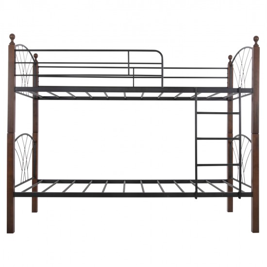 ΚΟΥΚΕΤΑ ΚΡΕΒΑΤΙ STOREY HM687 ΜΑΥΡΟ ΜΕΤΑΛΛΟ-ΚΑΡΥΔΙ RUBBERWOOD-ΓΙΑ ΣΤΡΩΜΑ 190x90εκ