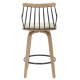 ΣΚΑΜΠΟ ΜΠΑΡ JUDI HM9985.01 WHITE WASH Κ.Π.-ΜΑΥΡΟ ΜΕΤΑΛΛΟ-ΜΠΕΖ ΥΦΑΣΜΑ 48x52x92Υεκ