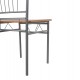 ΣΕΤ ΤΡΑΠΕΖΑΡΙΑΣ 5ΤΜΧ PEARY HM9416.12 ΜΕΤΑΛΛΟ ΑΣΗΜΙ-MDF ΣΟΝΑΜΑ 110x60x74Yεκ.