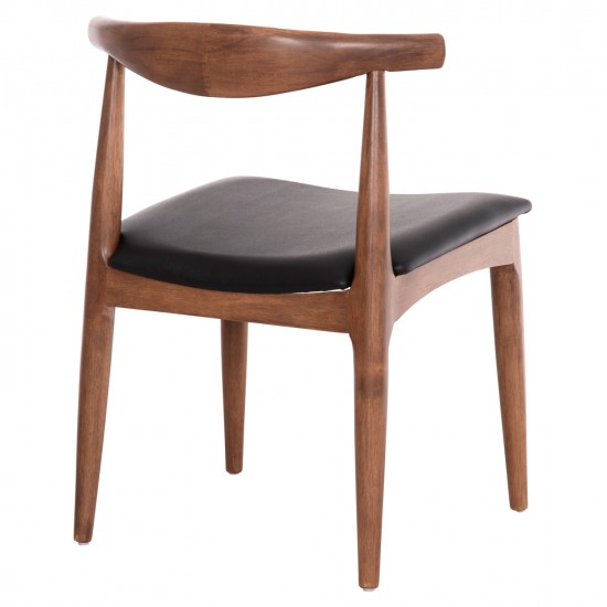 KΑΡΕΚΛΑ ΤΡΑΠΕΖΑΡΙΑΣ ALOR HM9947.03 RUBBERWOOD ΚΑΡΥΔΙ-ΜΑΥΡΟ PU 55x51x75Υεκ