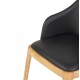 ΠΟΛΥΘΡΟΝΑ ΤΡΑΠΕΖΑΡΙΑΣ FURLAN HM9949.01 RUBBERWOOD ΣΕ ΟΑΚ-ΜΑΥΡΟ PU 54,5x58x78Υεκ.
