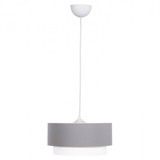 ΦΩΤΙΣΤΙΚΟ ΟΡΟΦΗΣ ΚΥΛΙΝΔΡΙΚΟ KRIKS HM4706.01 PVC ΣΕ ΛΕΥΚΟ-ΓΚΡΙ Φ30x70Υεκ.