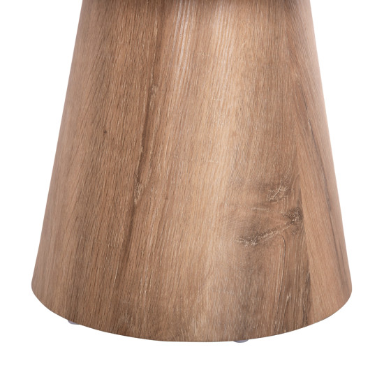 ΤΡΑΠΕΖΙ ΣΑΛΟΝΙΟΥ KARAN HM18028 MDF ΣΕ ΦΥΣΙΚΟ ΧΡΩΜΑ ΞΥΛΟΥ Φ80x45,5Υεκ.