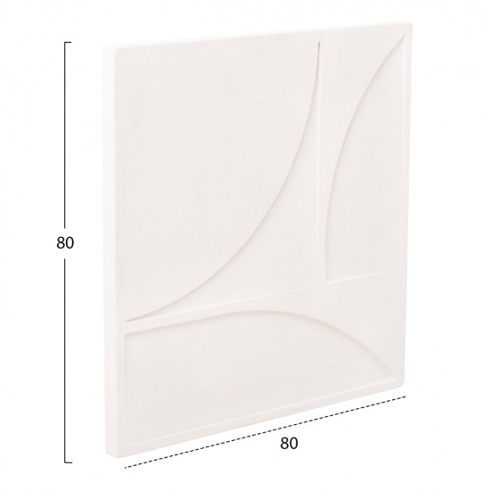 ΠΙΝΑΚΑΣ ΤΕΤΡΑΓΩΝΟΣ ΣΕΙΡΑ SANTORINI HM4508 MDF ΣΕ ΥΠΟΛΕΥΚΟ ΧΡΩΜΑ 80x4(πάχος)x80Υεκ.