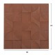 ΠΙΝΑΚΑΣ ΤΕΤΡΑΓΩΝΟΣ ΣΕΙΡΑ SANTORINI HM4524 MDF ΣΕ ΚΑΦΕ ΧΡΩΜΑ 80x5(πάχος)x80Υεκ.