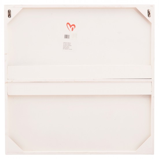 ΠΙΝΑΚΑΣ ΤΕΤΡΑΓΩΝΟΣ ΣΕΙΡΑ SANTORINI HM4516 MDF ΣΕ ΥΠΟΛΕΥΚΟ ΧΡΩΜΑ 80x4,5(πάχος)x80Υεκ.