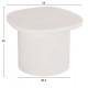 ΤΡΑΠΕΖΙ ΣΑΛΟΝΙΟΥ ΟΒΑΛ ΣΕΙΡΑ SANTORINI HM18054 MDF ΣΕ ΥΠΟΛΕΥΚΟ ΧΡΩΜΑ 54x54,5x40Υεκ