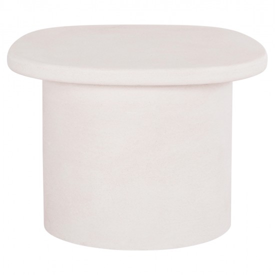 ΤΡΑΠΕΖΙ ΣΑΛΟΝΙΟΥ ΟΒΑΛ ΣΕΙΡΑ SANTORINI HM18054 MDF ΣΕ ΥΠΟΛΕΥΚΟ ΧΡΩΜΑ 54x54,5x40Υεκ