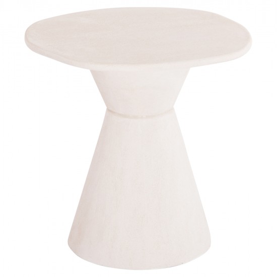 ΤΡΑΠΕΖΙ ΤΡΑΠΕΖΑΡΙΑΣ ΣΤΡΟΓΓΥΛΟ ΣΕΙΡΑ SANTORINI HM18055 MDF ΥΠΟΛΕΥΚΟ ΧΡΩΜΑ Φ77x76Υεκ.