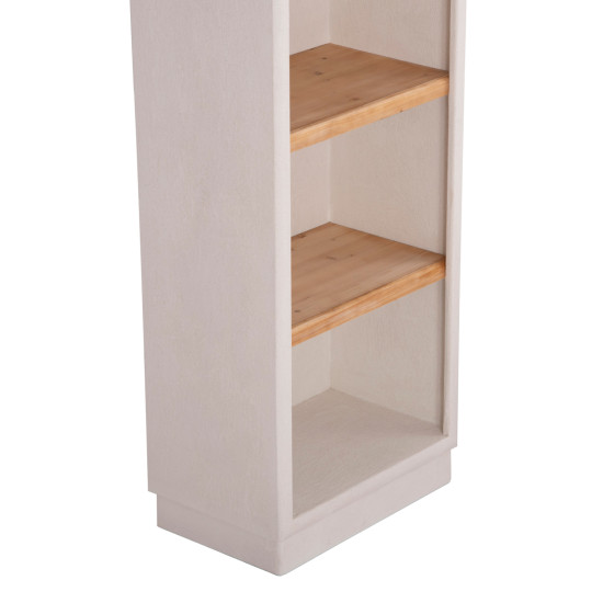 ΡΑΦΙΕΡΑ ΣΕΙΡΑ SANTORINI HM18045 MDF ΥΠΟΛΕΥΚΟ-ΡΑΦΙΑ ΞΥΛΟ ΕΛΑΤΟΥ ΦΥΣΙΚΟ 60x38,5x179Υεκ.