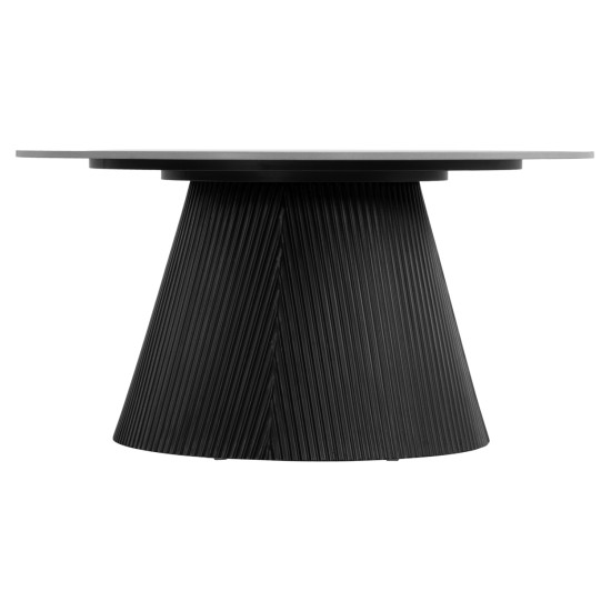 ΤΡΑΠΕΖΙ ΣΑΛΟΝΙΟΥ DUNCAN HM18022.01 ΚΕΡΑΜΙΚΟ TOP-MDF ΒΑΣΗ-ΜΑΥΡΟ Φ80x41Υεκ.