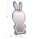 ΠΑΙΔΙΚΟΣ ΚΑΘΡΕΦΤΗΣ ΔΑΠΕΔΟΥ BUNNY HM4489.02 MDF ΡΟΖ & ΜΠΛΕ-ΜΑΥΡΟ STAND 80x162Υεκ.