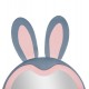 ΠΑΙΔΙΚΟΣ ΚΑΘΡΕΦΤΗΣ ΔΑΠΕΔΟΥ BUNNY HM4489.02 MDF ΡΟΖ & ΜΠΛΕ-ΜΑΥΡΟ STAND 80x162Υεκ.