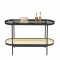 ΚΟΝΣΟΛΑ SEITZ HM18032 ΓΥΑΛΙ TOP-ΜΕΤΑΛΛΟ-RATTAN ΣΕ ΦΥΣΙΚΟ 120x43x76,5Υεκ.