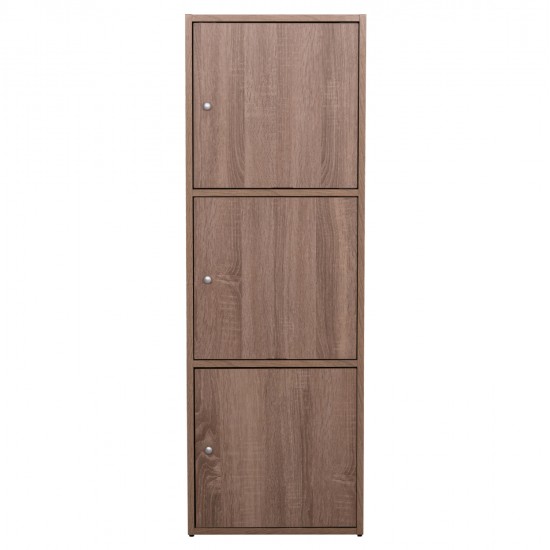 ΝΤΟΥΛΑΠΙ ΜΕ 3 ΑΠΟΘ. ΧΩΡΟΥΣ SORIANO HM9939.11 SONAMA OAK ΜΕΛΑΜΙΝΗ 40x39x119Υεκ.