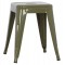 ΣΚΑΜΠΟ ΜΕΤΑΛΛΙΚΟ MELITA HM0096.43 ΣΕ DARK OLIVE ΧΡΩΜΑ 37x37x45Υεκ.