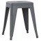 ΣΚΑΜΠΟ ΜΕΤΑΛΛΙΚΟ MELITA HM0096.50 ΣΕ ΓΚΡΙ ΜΑΤ ΧΡΩΜΑ 37x37x45Υεκ.