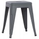 ΣΚΑΜΠΟ ΜΕΤΑΛΛΙΚΟ MELITA HM0096.50 ΣΕ ΓΚΡΙ ΜΑΤ ΧΡΩΜΑ 37x37x45Υεκ.