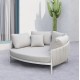 DAYBED 2ΘΕΣΙΟ MAVERICK HM6216.02 ΑΛΟΥΜΙΝΙΟ ΚΡΕΜ-ΜΠΕΖ OLEFIN & STRAPS 164x144x70Υ