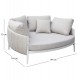 DAYBED 2ΘΕΣΙΟ MAVERICK HM6216.02 ΑΛΟΥΜΙΝΙΟ ΚΡΕΜ-ΜΠΕΖ OLEFIN & STRAPS 164x144x70Υ