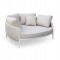 DAYBED 2ΘΕΣΙΟ MAVERICK HM6216.02 ΑΛΟΥΜΙΝΙΟ ΚΡΕΜ-ΜΠΕΖ OLEFIN & STRAPS 164x144x70Υ