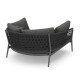 DAYBED 2ΘΕΣΙΟ ΣΕΙΡΑ CAMELLIA HM6217.01 ΣΚΟΥΡΟ ΓΚΡΙ ΑΛΟΥΜΙΝΙΟ-P.E.ΣΧΟΙΝΙ-OLEFIN 164x144x70Υεκ.